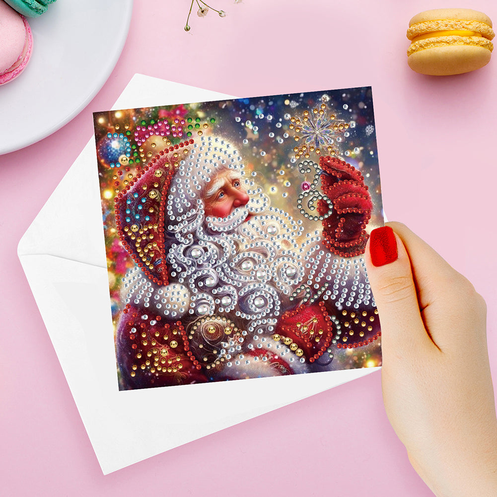 6/10/12 PCS DIY Diamond Art Greeting Cards Thank You Cards and Holiday Blessings