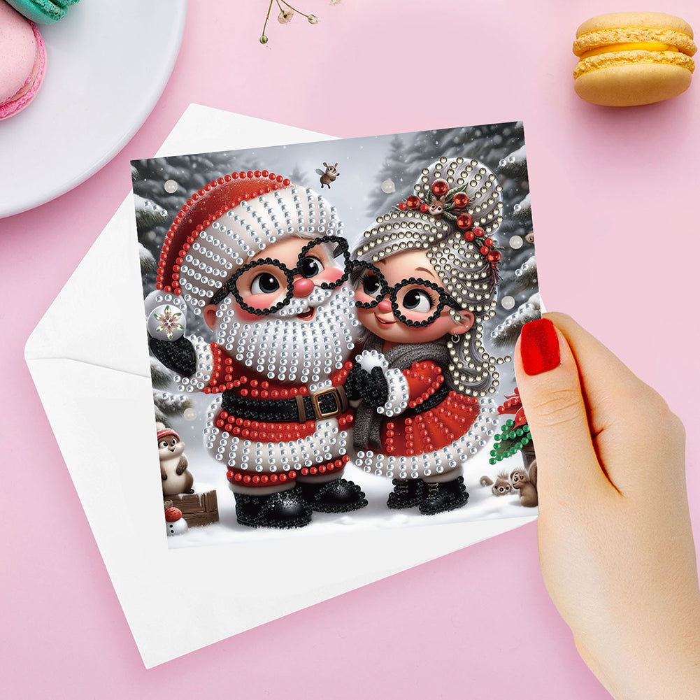 6/10/12 PCS DIY Diamond Art Greeting Cards Thank You Cards and Holiday Blessings