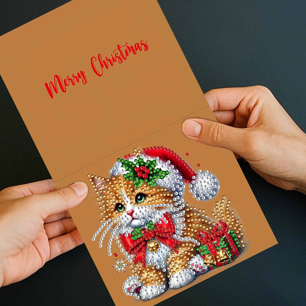 6/10/12 PCS DIY Diamond Art Greeting Cards Thank You Cards and Holiday Blessings