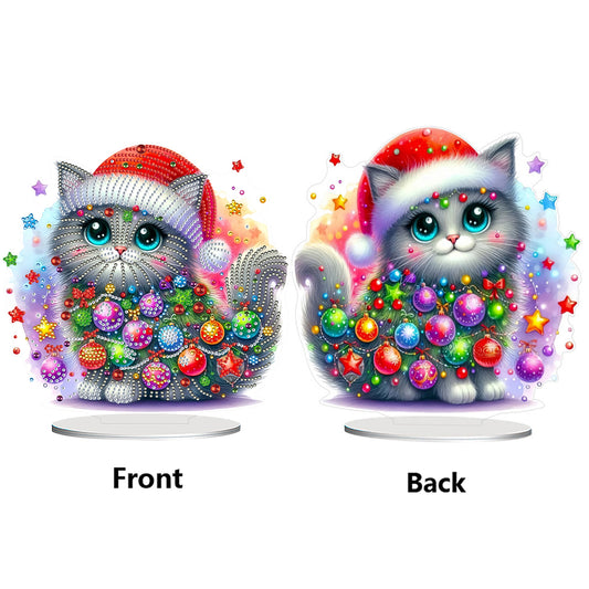 2D Flat Christmas Table Top Diamond Painting Ornament Kits Double-sided Effect