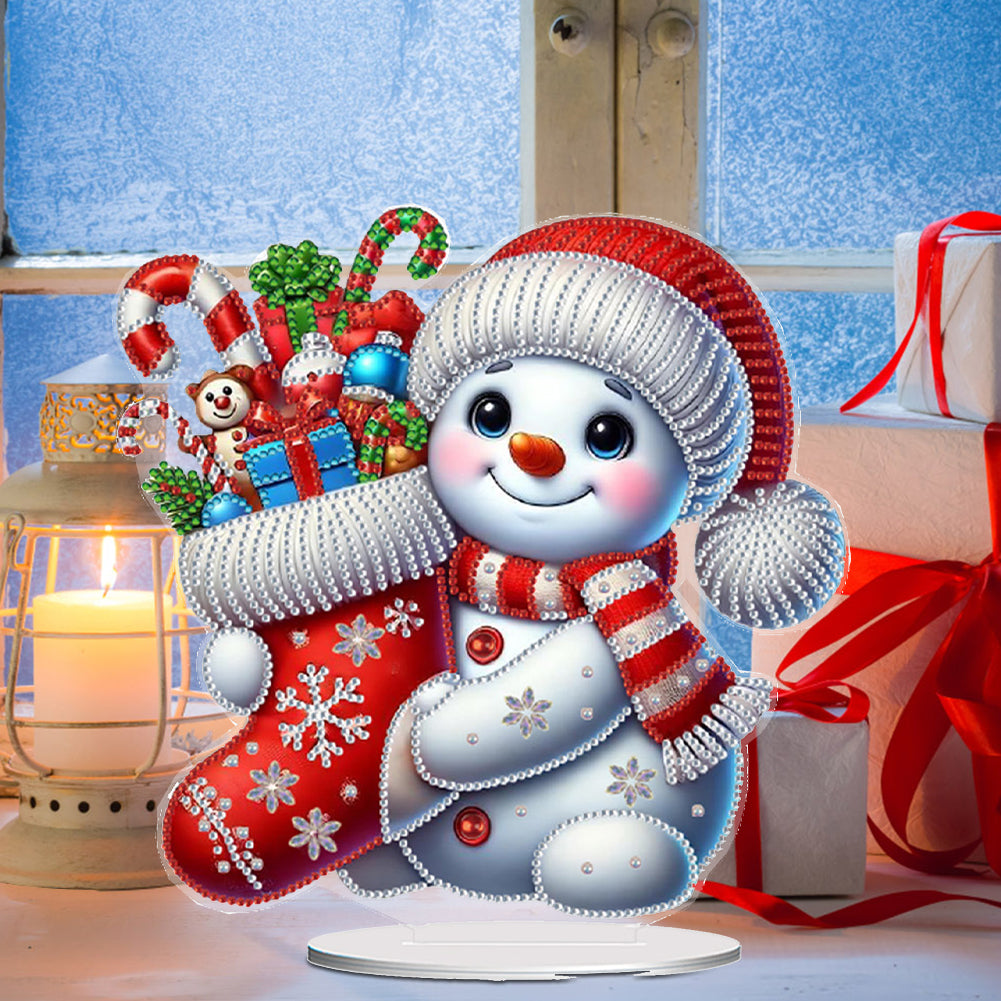 2D Flat Christmas Table Top Diamond Painting Ornament Kits Double-sided Effect