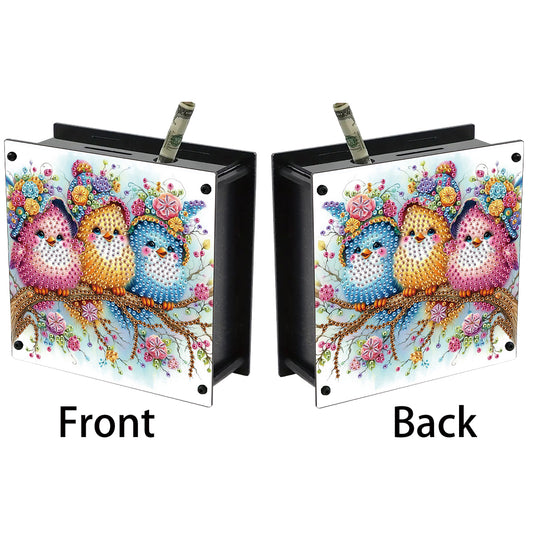 Cat Diamond Painting Money Saving Box Diamond Painting Change Holder Case Decors