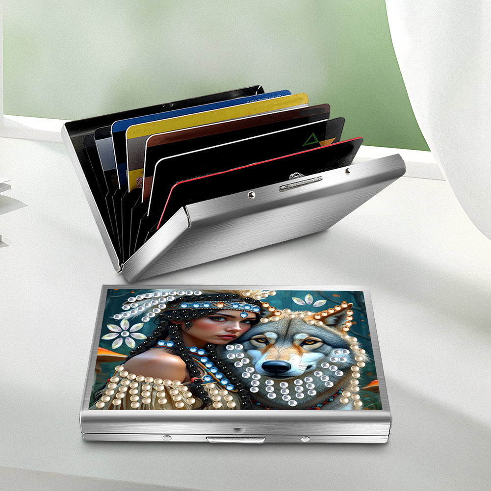 Diamond Painting Credit Card Holder Tree Business Card Holder for Outdoor Travel