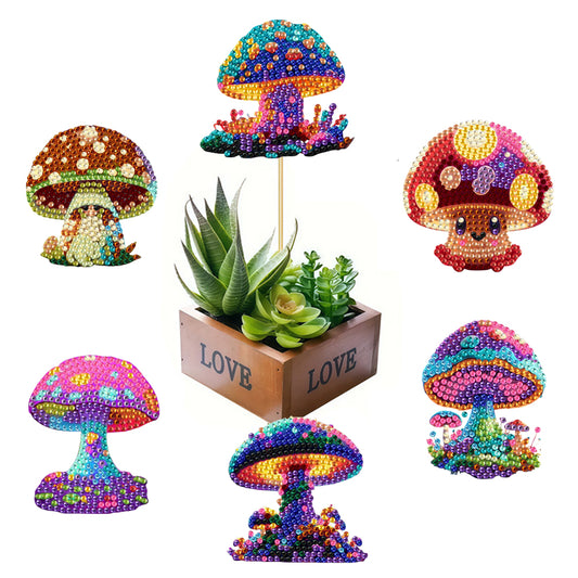 6Pcs Animal Stakes Diamond Painting Kits DIY Diamond Art Kits for Beginners