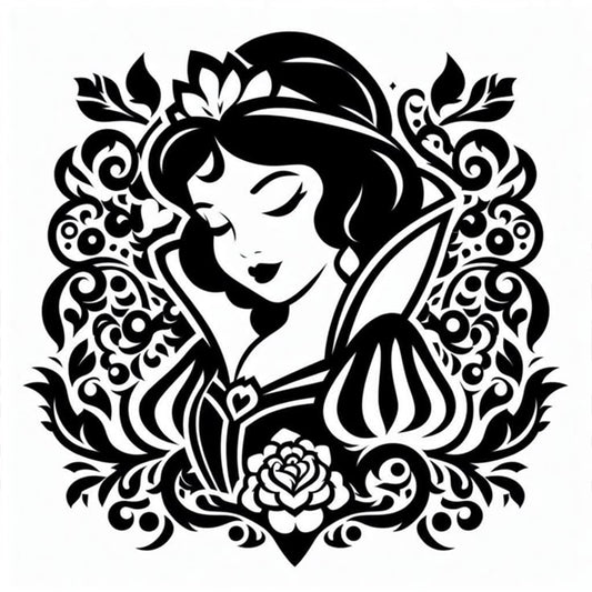 Silhouette Snow White - 11CT Stamped Cross Stitch 40*40CM