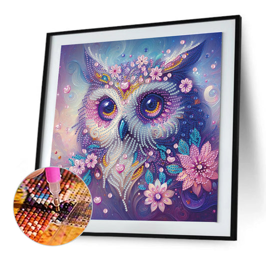 Owl - Special Shaped Drill Diamond Painting 30*30CM