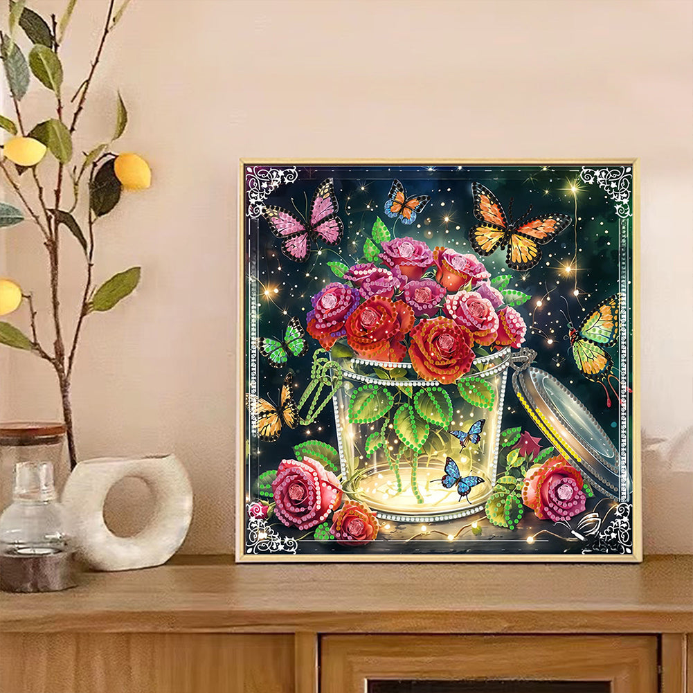 Blooming Flower - Special Shaped Drill Diamond Painting 30*30CM
