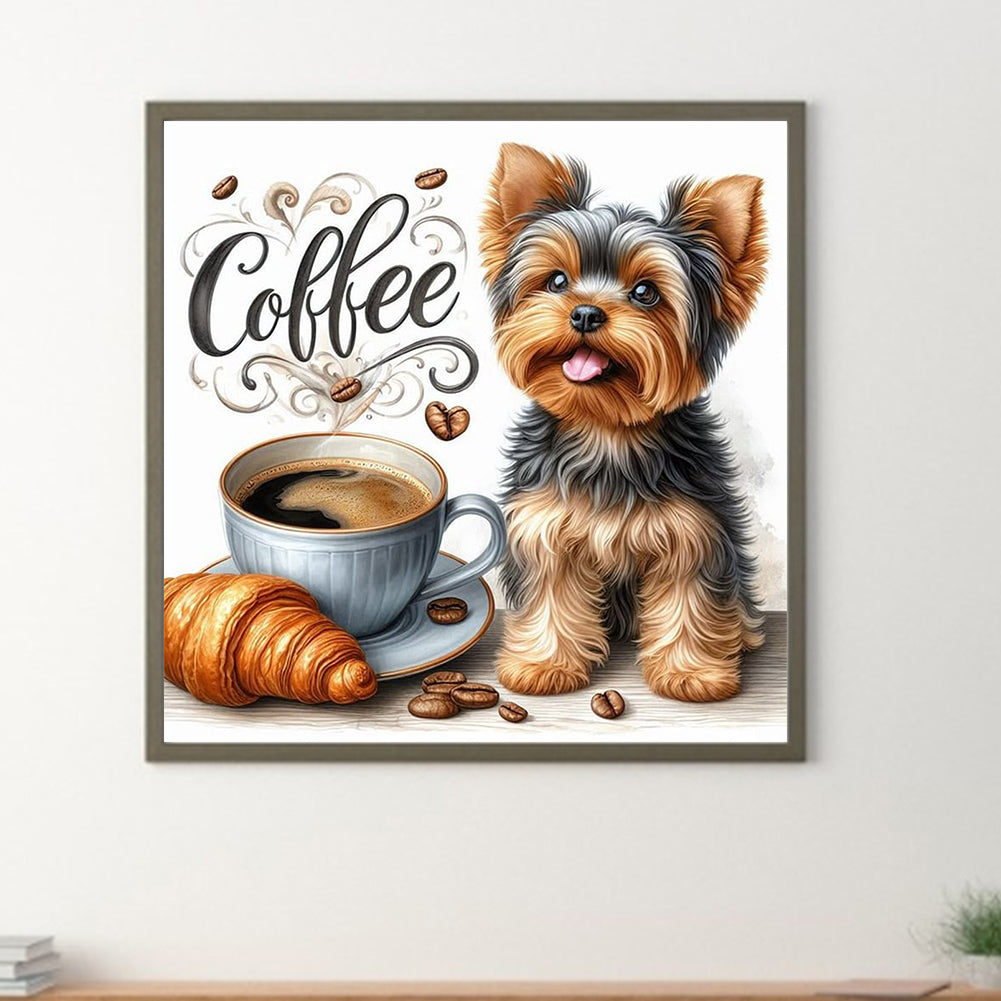 Coffee Kitten - Full Round Drill Diamond Painting 30*30CM