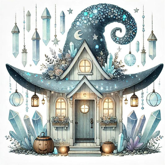 Halloween Cottage - 11CT Stamped Cross Stitch 40*40CM