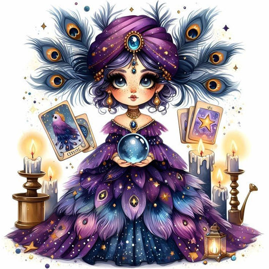 Divination Girl - Full Square Drill Diamond Painting 30*30CM