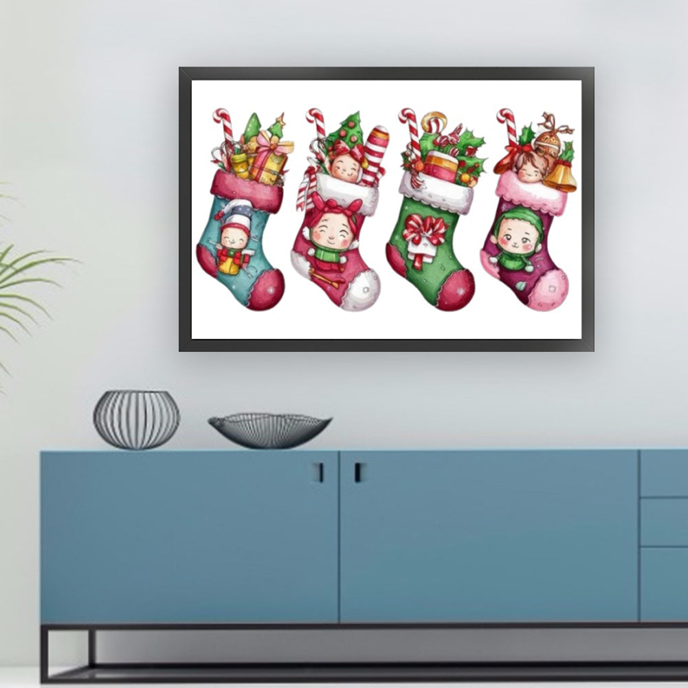 Christmas Stocking - 14CT Stamped Cross Stitch 60*40CM