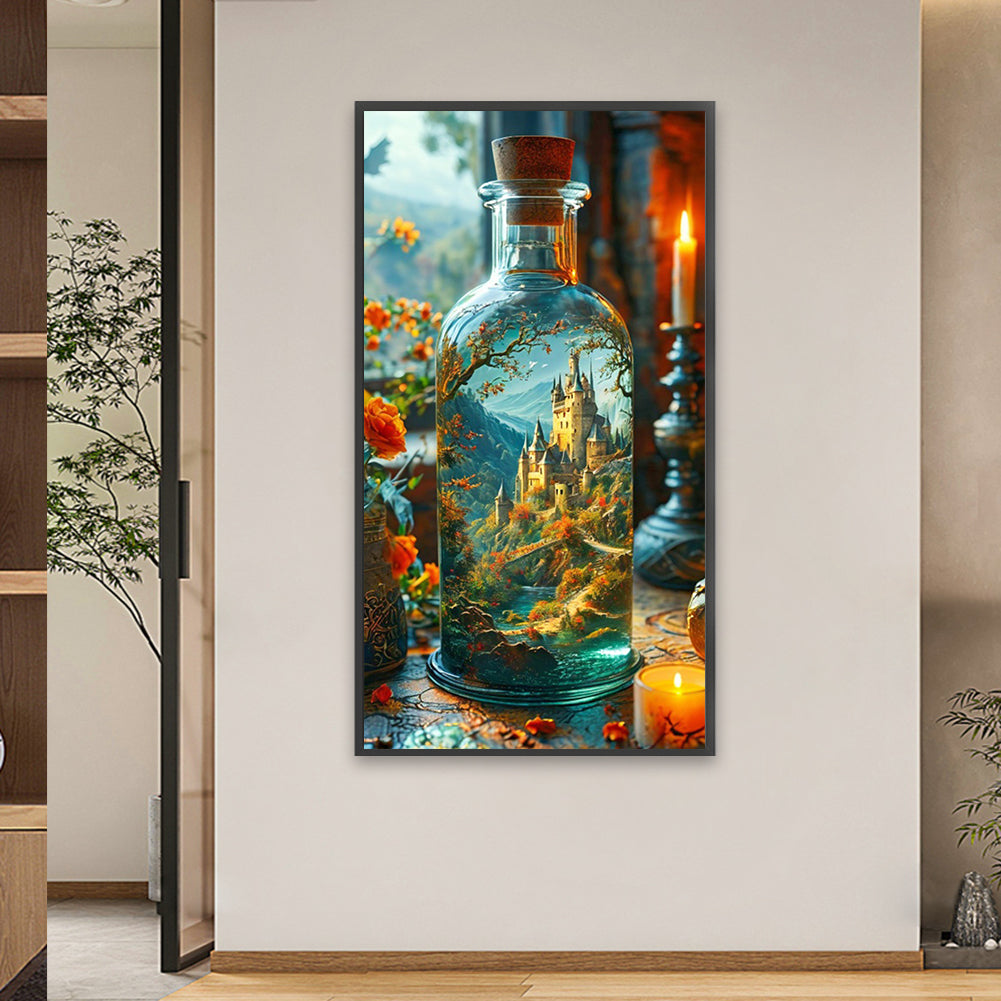 Castle In A Bottle - Full Square Drill Diamond Painting 40*75CM