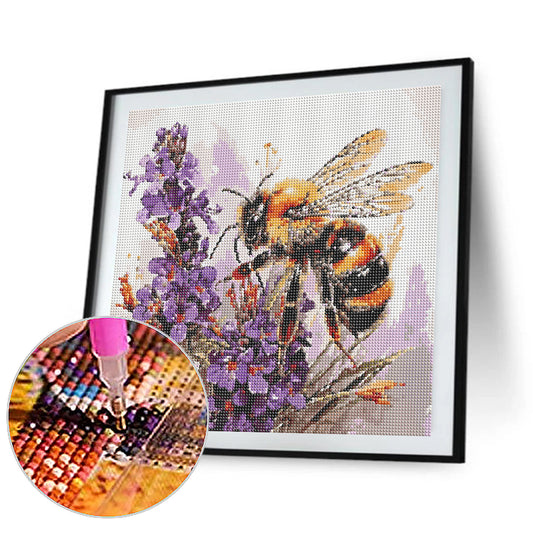 Bee Flower - Full Round Drill Diamond Painting 40*40CM