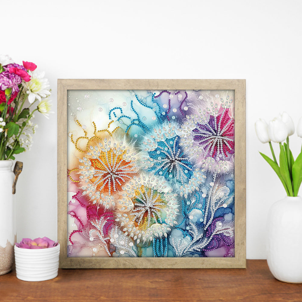 Dandelion - Special Shaped Drill Diamond Painting 30*30CM