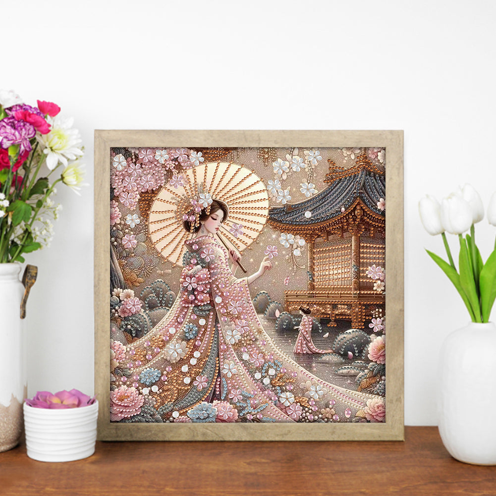 Japanese Girl - Special Shaped Drill Diamond Painting 30*30CM