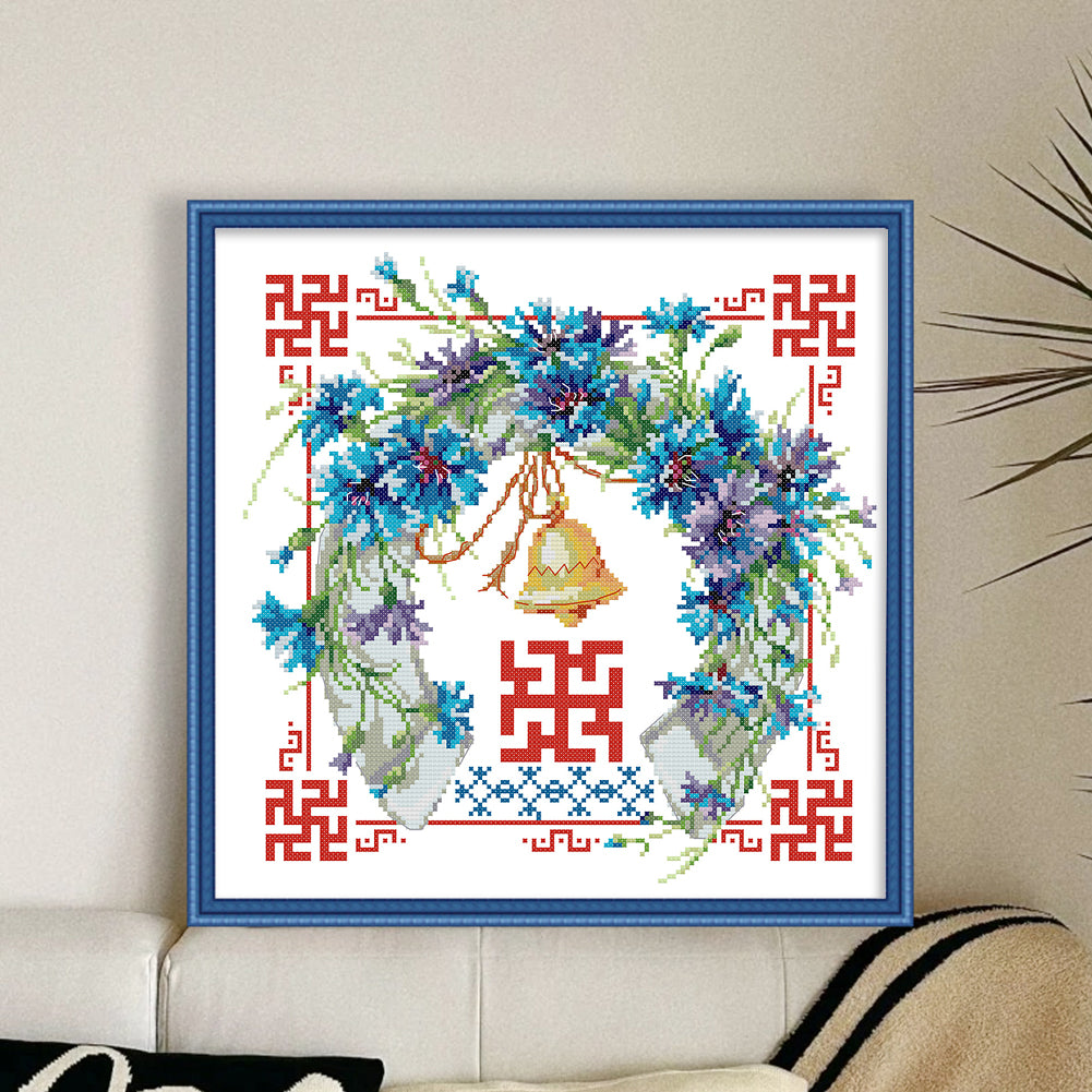 Double Happiness Series - Respect And Heat - 14CT Stamped Cross Stitch 34*34CM(Joy Sunday)