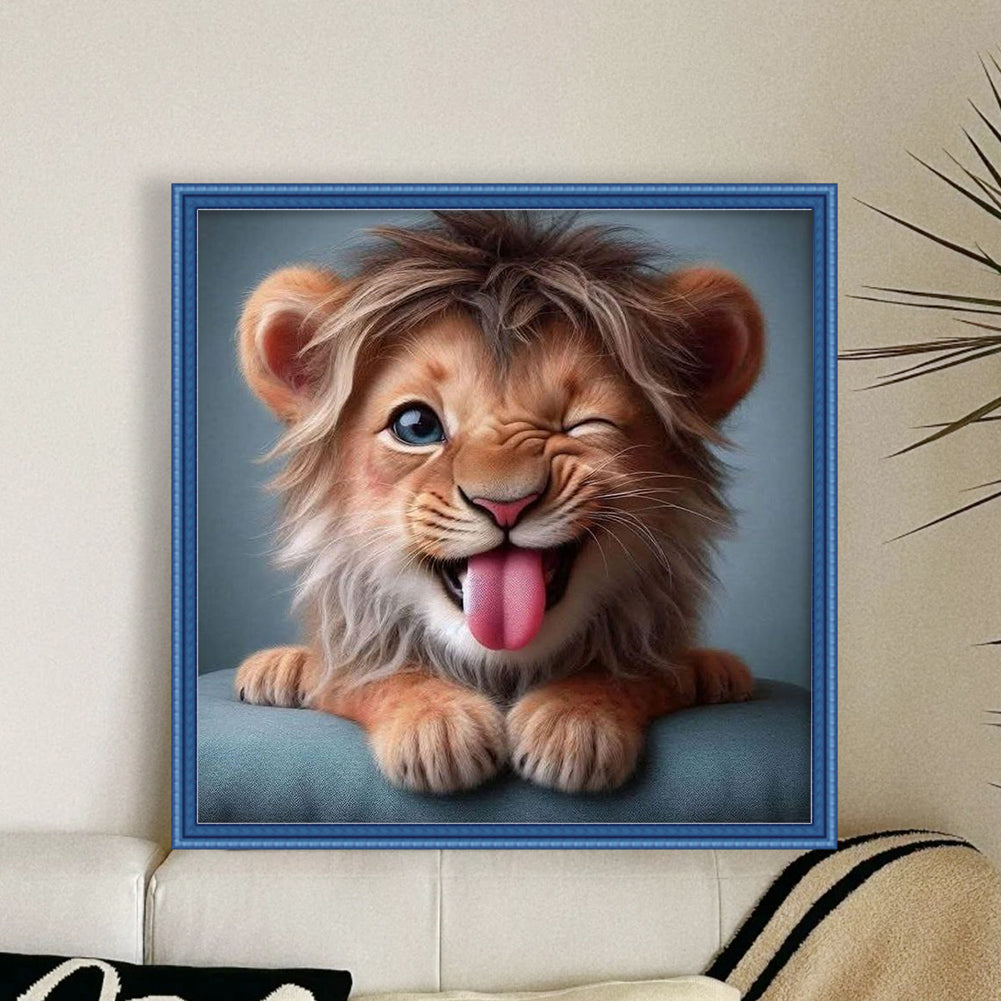Lion - Stamped Cross Stitch 20*20CM