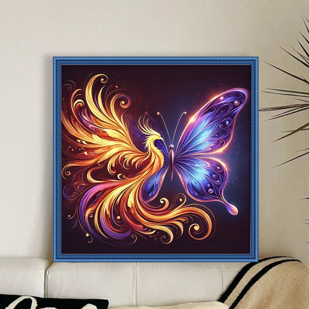 Butterfly Phoenix - Stamped Cross Stitch 25*25CM