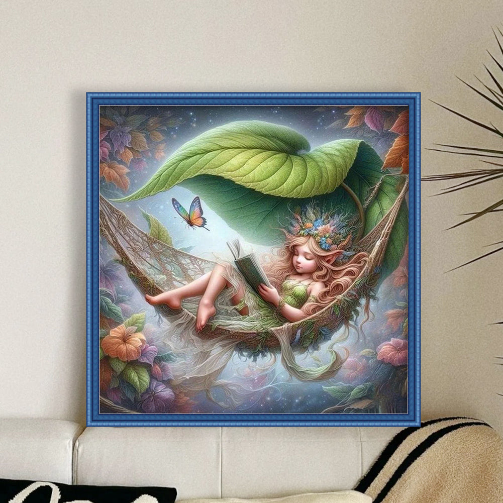 Elf Girl - 11CT Stamped Cross Stitch 50*50CM