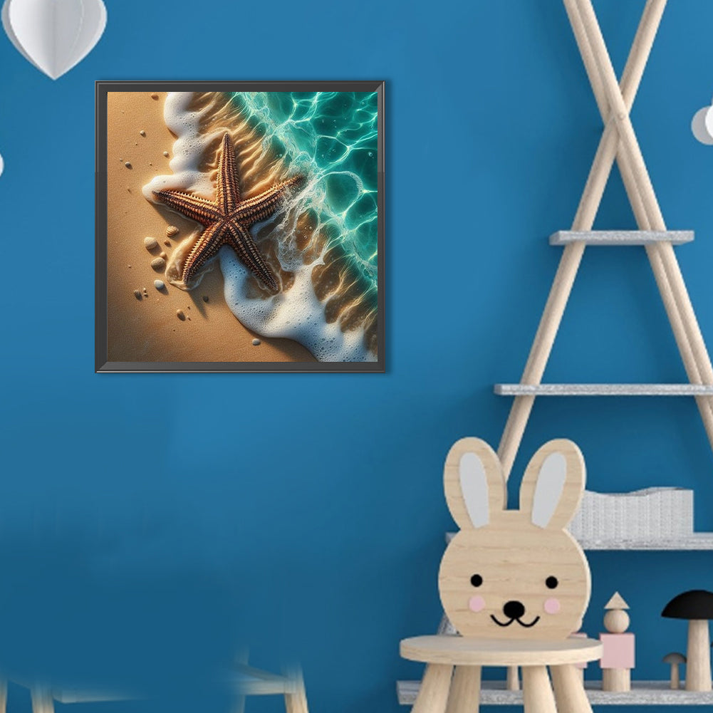 Starfish Beach - Full Round Drill Diamond Painting 30*30CM