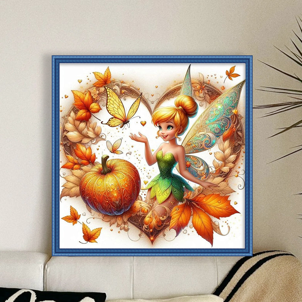 Love Pumpkin Elf - 11CT Stamped Cross Stitch 45*45CM