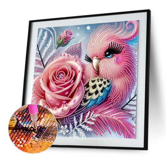 Flower Bird - Special Shaped Drill Diamond Painting 30*30CM