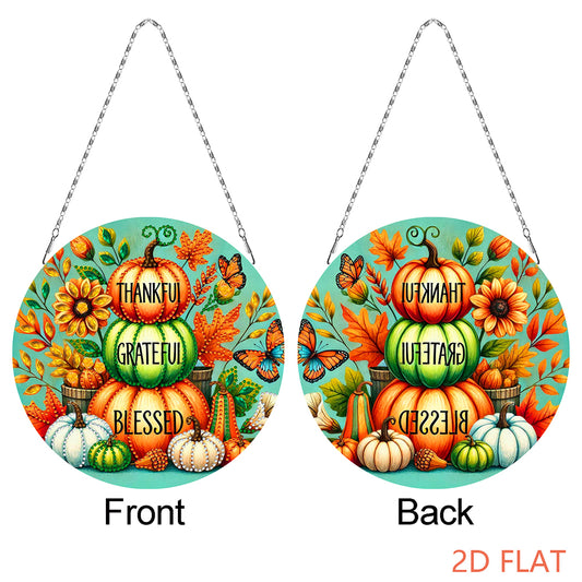Fall Theme 2D Flat DIY Hanging Diamond Art Kits Wall Decor for Home & Windows
