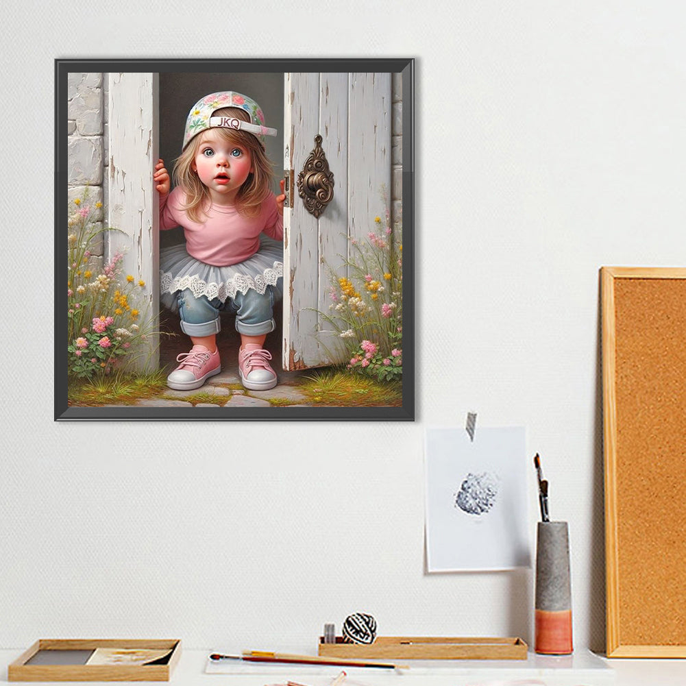 Cute Girl - Full Round Drill Diamond Painting 40*40CM