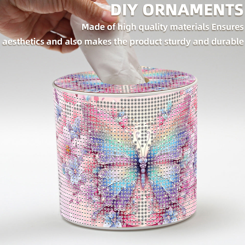DIY Diamond Painting Handmade Tissue Holder Rhinestones Decorative Tissue Box