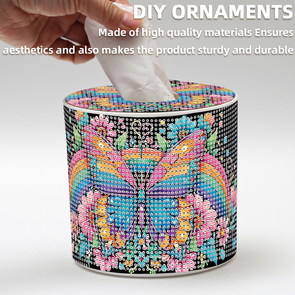 DIY Diamond Painting Handmade Tissue Holder Rhinestones Decorative Tissue Box