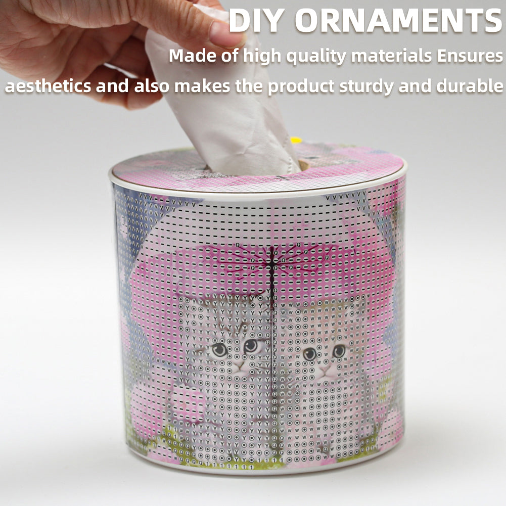 DIY Diamond Painting Handmade Tissue Holder Rhinestones Decorative Tissue Box