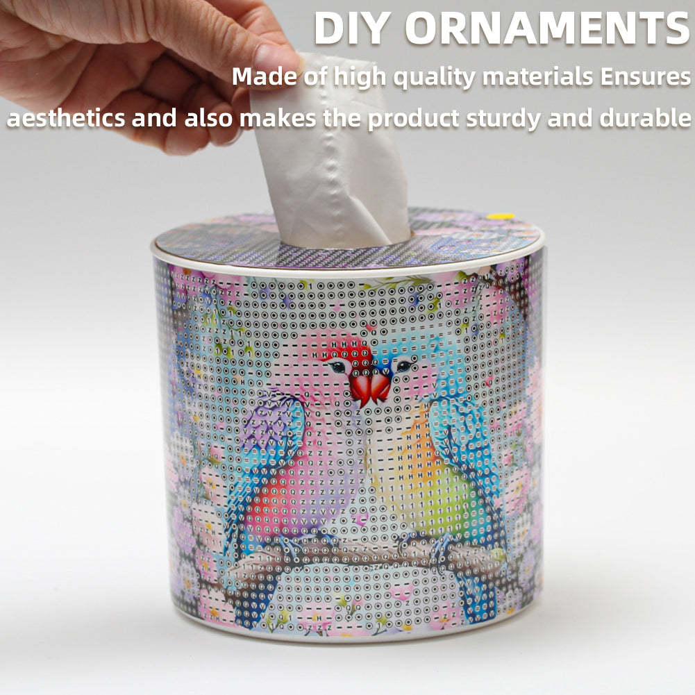 Lovebird DIY Diamond Painting Handmade Tissue Holder Rhinestones Tissue Box