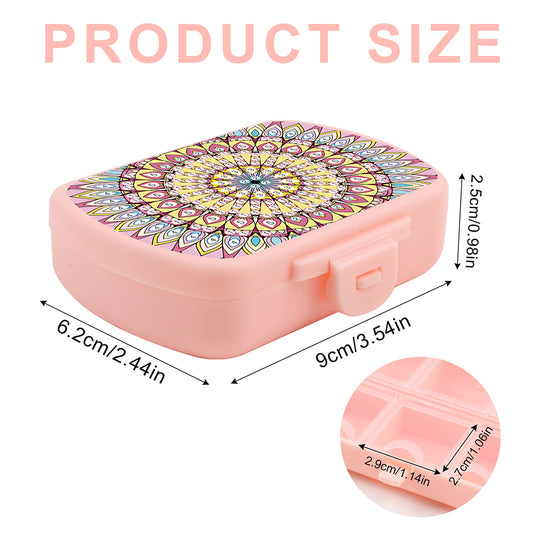 2Pcs 5D DIY Animal Theme Diamond Art Pill Storage Case Rhinestone Pill Organizer
