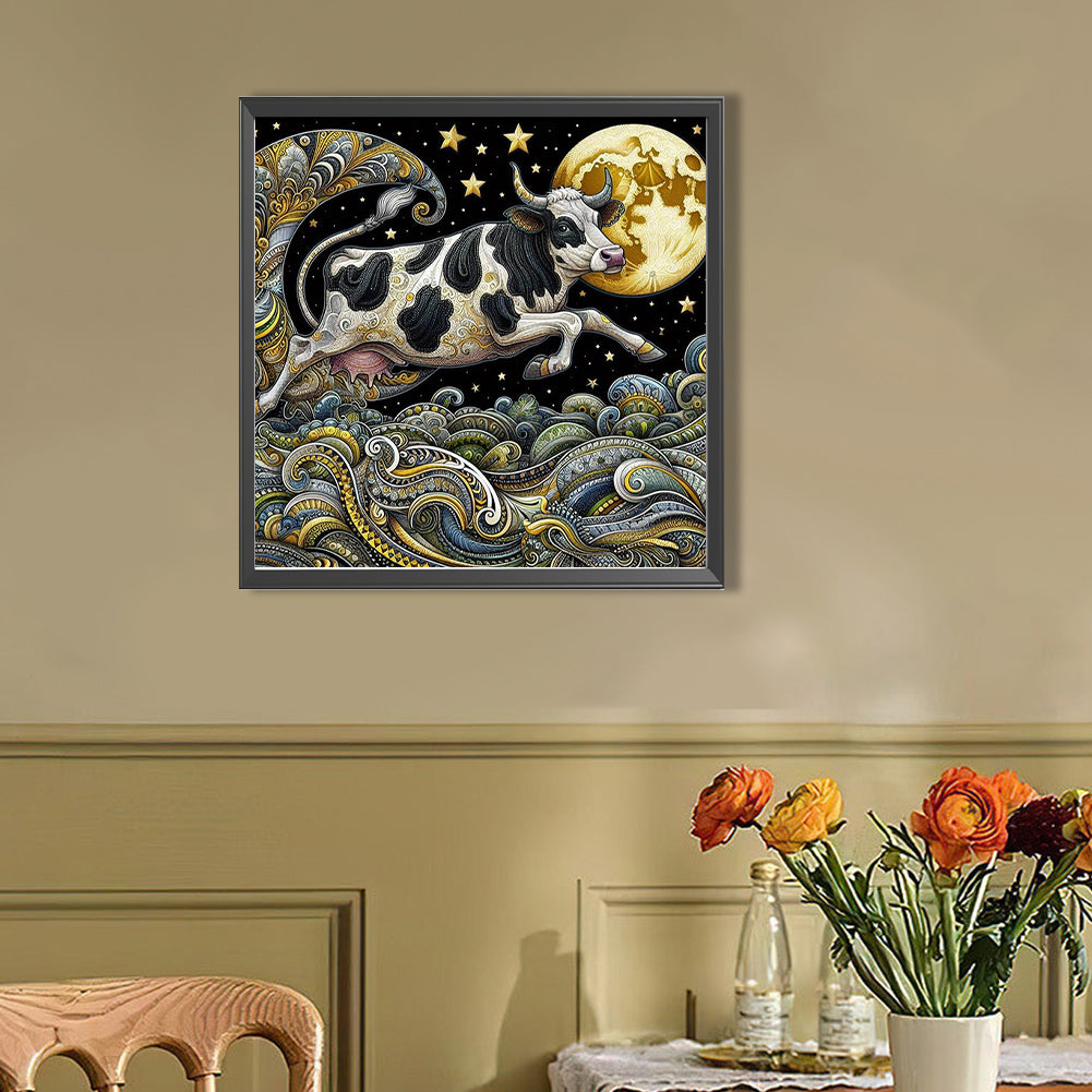 Dream Cow - Full Round Drill Diamond Painting 40*40CM