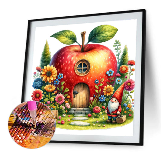 Apple House - Full Round Drill Diamond Painting 40*40CM