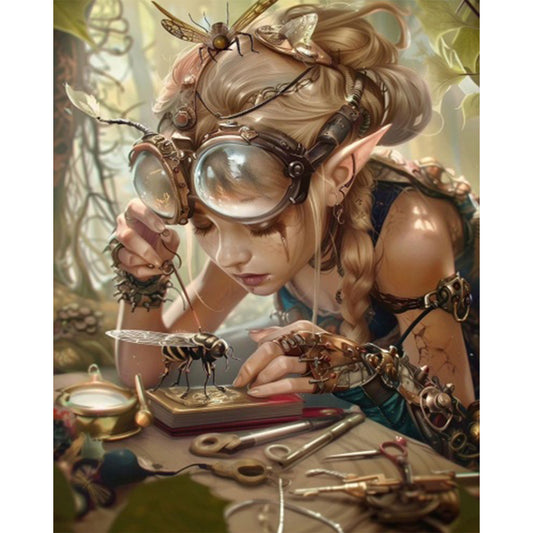 Mechanical Girl - Full Square Drill Diamond Painting 40*50CM