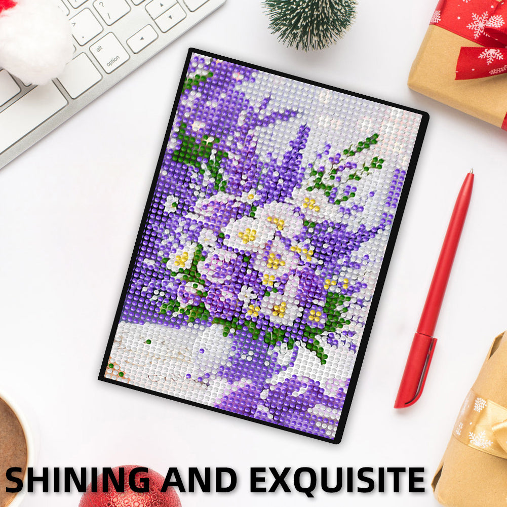 5D DIY Diamond Art Painting Notebook Kit Crystal Notepad Sketchbook for Birthday
