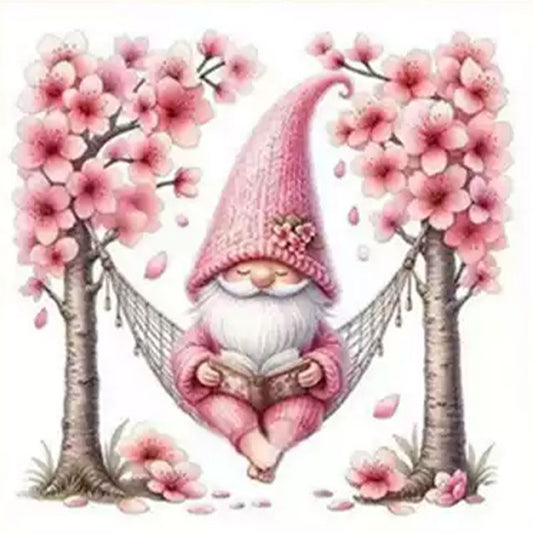 Peach Blossom Dwarf - 11CT Stamped Cross Stitch 50*50CM (Mona Lisa Brand)