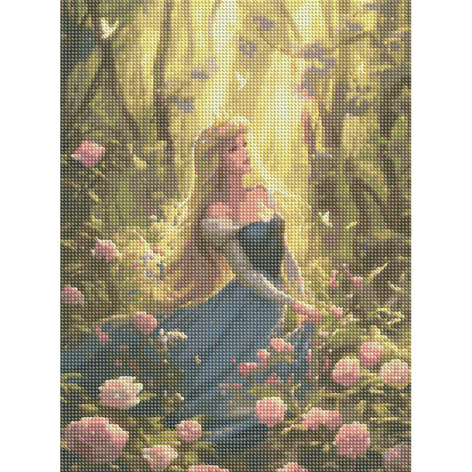 Flower Princess People - Full Round Drill Diamond Painting 35*45CM