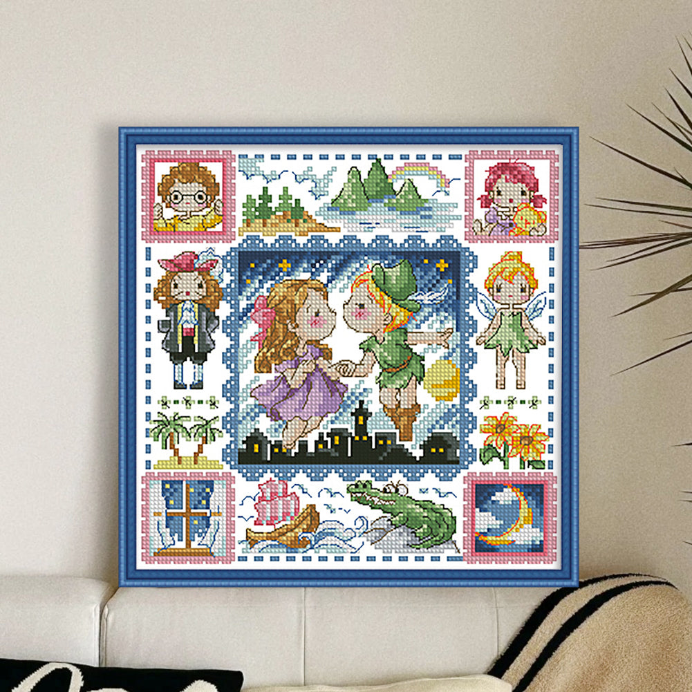 Princess Doraemon - 14CT Stamped Cross Stitch 30*30CM(Fairy Brand)