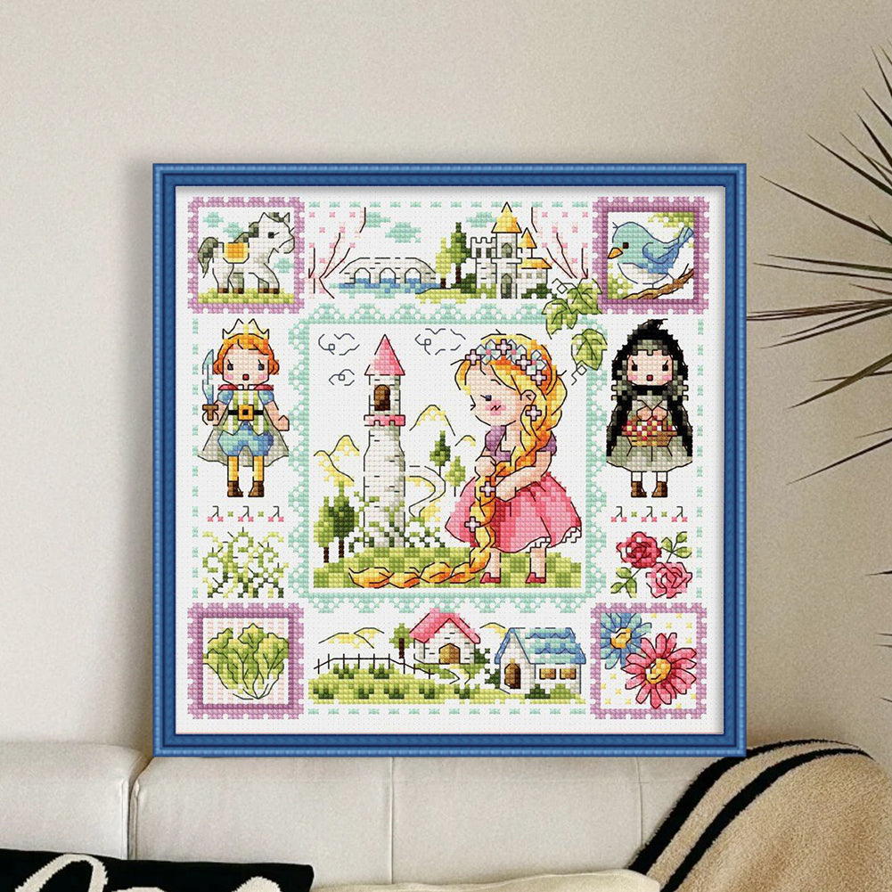 Rapunzel - 14CT Stamped Cross Stitch 30*30CM(Fairy Brand)