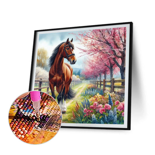 Horse - Full Round Drill Diamond Painting 40*40CM