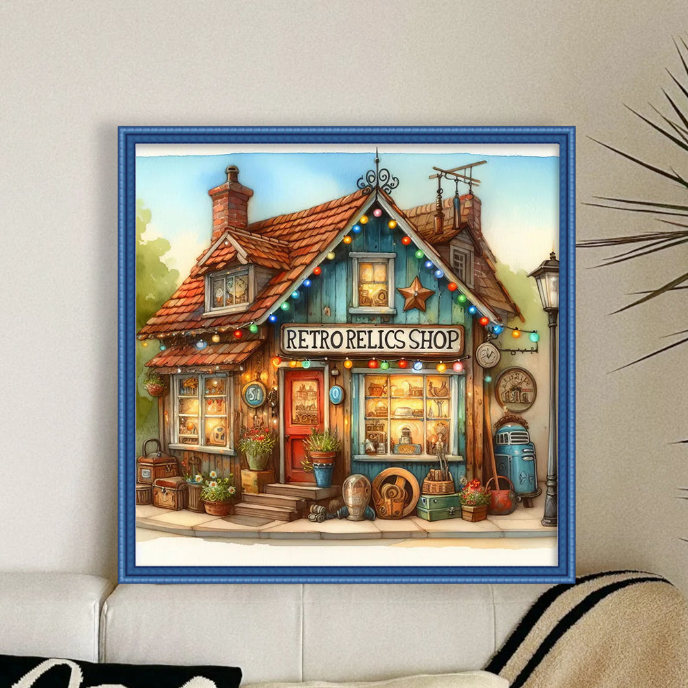 Corner Grocery Store - 11CT Stamped Cross Stitch 45*45CM