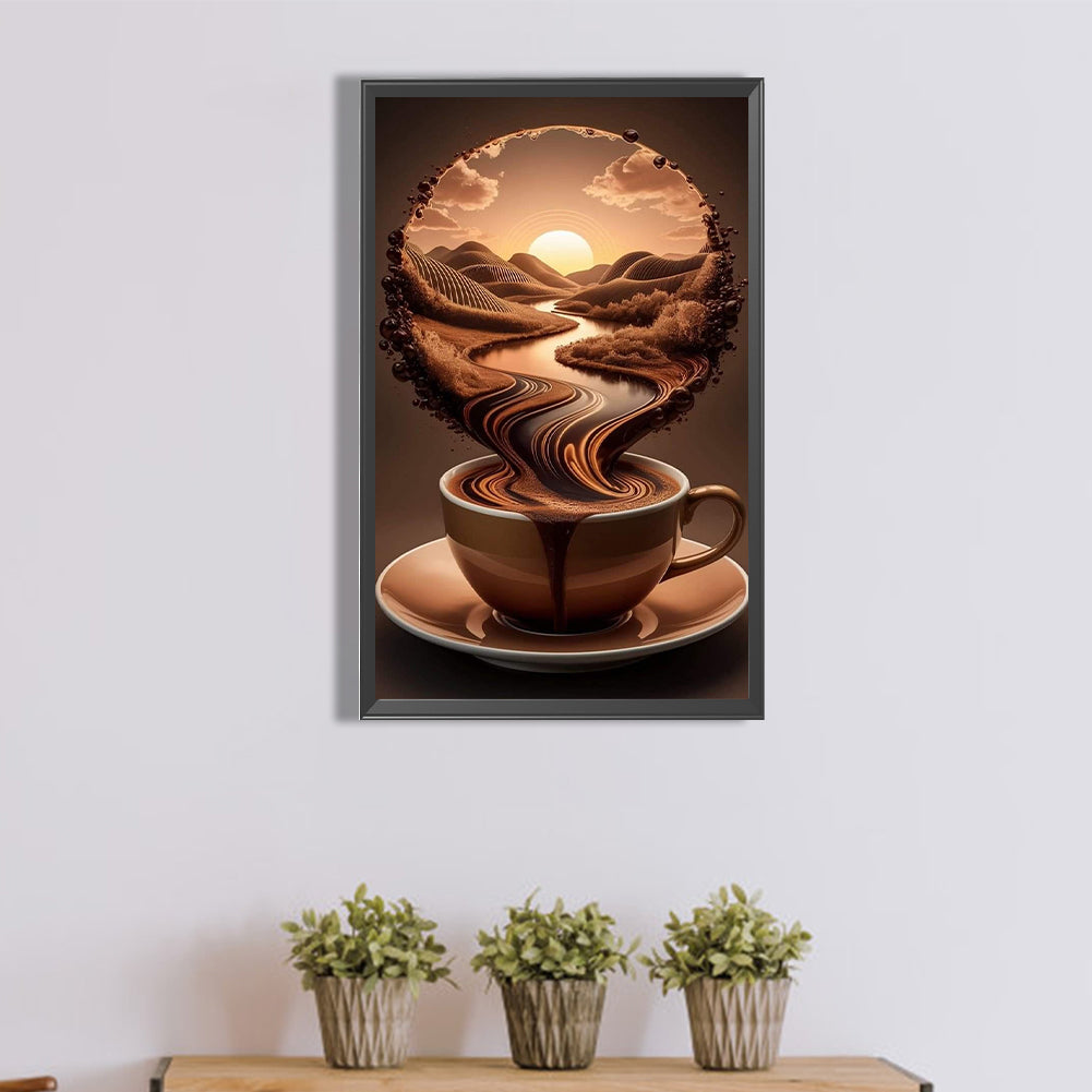 Coffee Painting - Full Round Drill Diamond Painting 30*50CM