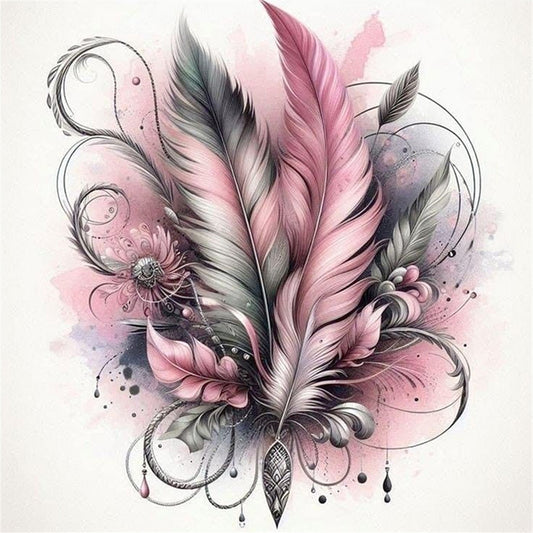Feather - 11CT Stamped Cross Stitch 45*45CM