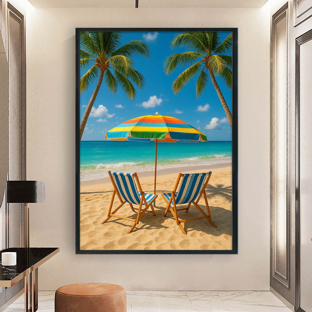 Beach Scenery - 11CT Stamped Cross Stitch 40*60CM