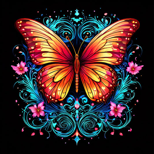 Butterfly - Full AB Round Drill Diamond Painting 40*40CM