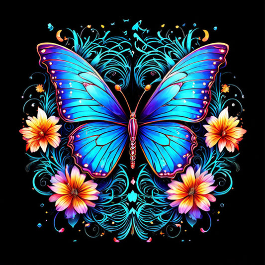 Butterfly - Full AB Round Drill Diamond Painting 40*40CM
