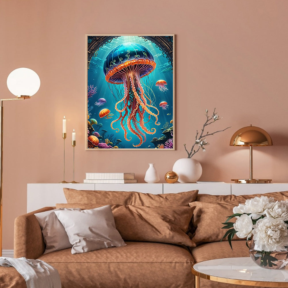 Jellyfish - Full Round Drill Diamond Painting 30*40CM
