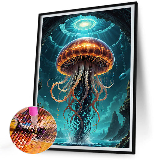 Jellyfish - Full Round Drill Diamond Painting 30*40CM